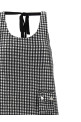 'Crinkled Check Long' dress Black