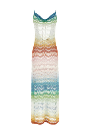 Shaded lamé viscose dress Multicolor