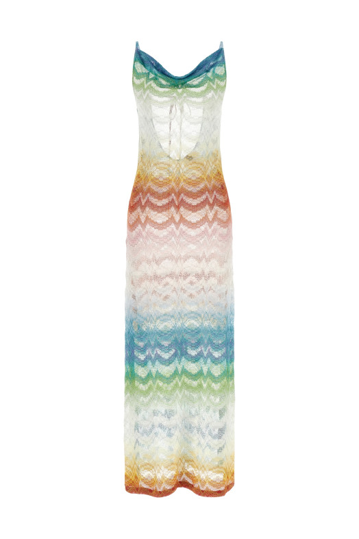 Платье из вискозы с ламе и теневыми эффектами, многоцветное MISSONI MC26SQ02BR014HSM9X1