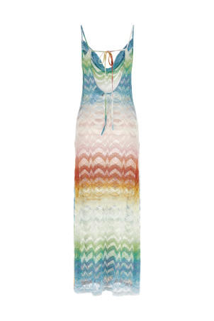 Shaded lamé viscose dress Multicolor