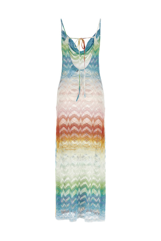 Платье из вискозы с ламе и теневыми эффектами, многоцветное MISSONI MC26SQ02BR014HSM9X1