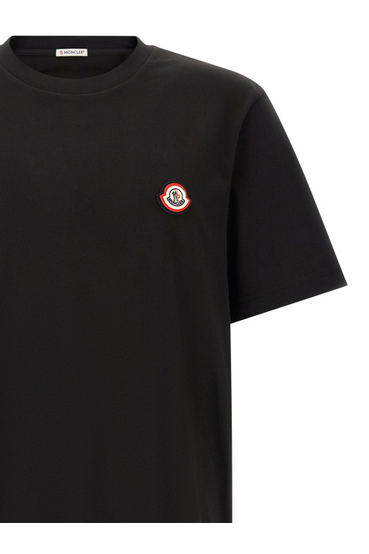 Футболка с логотипом «Tricolour», черная MONCLER L20918C0004589B8Y999