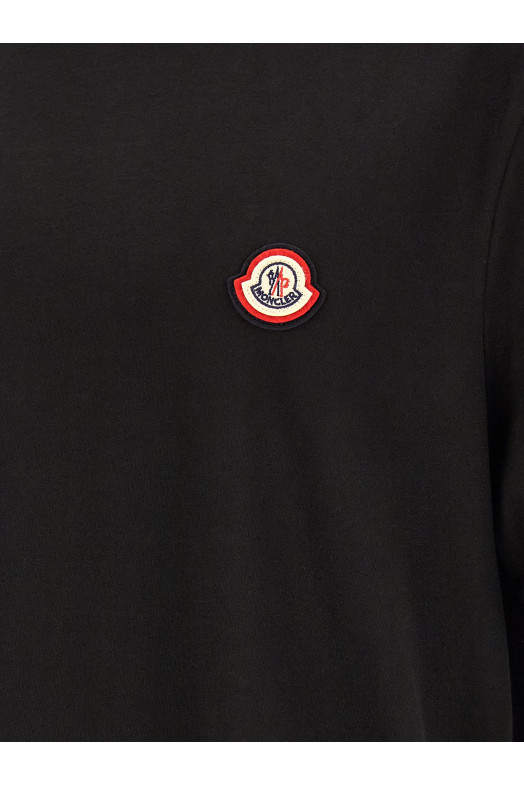 Футболка с логотипом «Tricolour», черная MONCLER L20918C0004589B8Y999