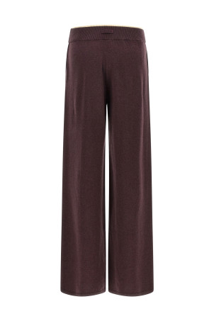 Mélange knit pants Purple