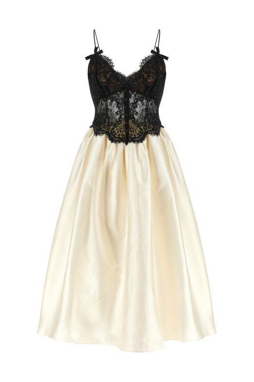 Dress with bodice Black-grey