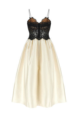 Dress with bodice Black-grey