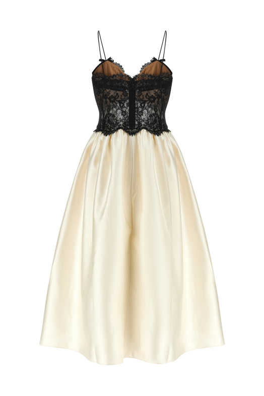 Dress with bodice Black-grey