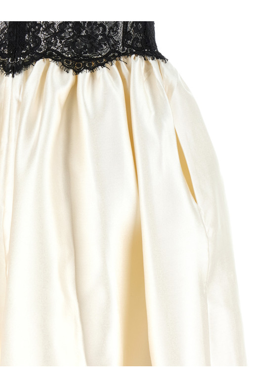 Dress with bodice Black-grey