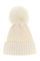 Pompon wool beanie White