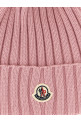 Pompon wool beanie Pink