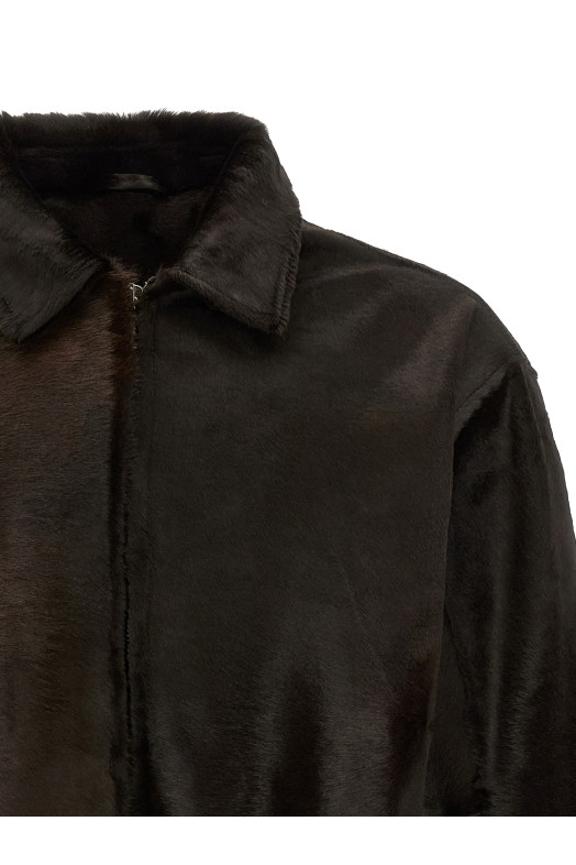Куртка из пони-шерсти, коричневая GIORGIO BRATO GU27F28005BCHTMORO