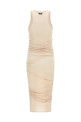 Logo embroidery dress Beige