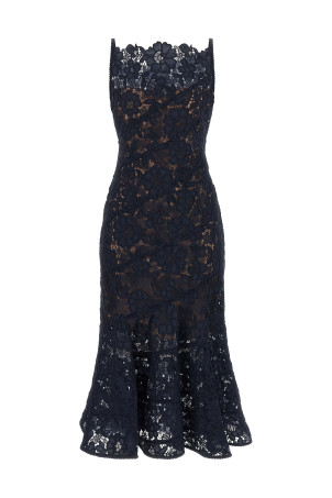 'Spiral lace' lace dress Blue