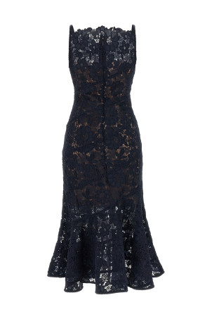 'Spiral lace' lace dress Blue