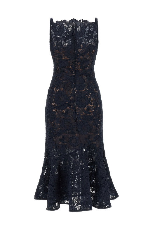 'Spiral lace' lace dress Blue