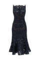 'Spiral lace' lace dress Blue