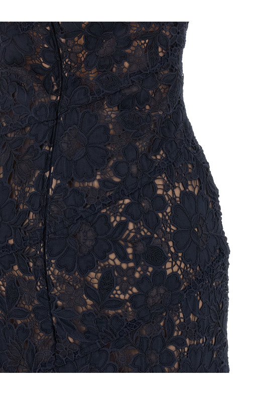 'Spiral lace' lace dress Blue