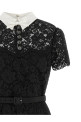 Lace dress with collar Black