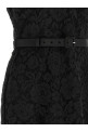 Lace dress with collar Black