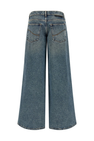 Lace-up jeans Blue