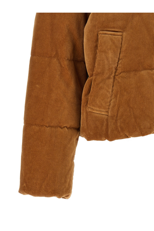 Corduroy down jacket Brown