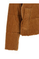 Corduroy down jacket Brown