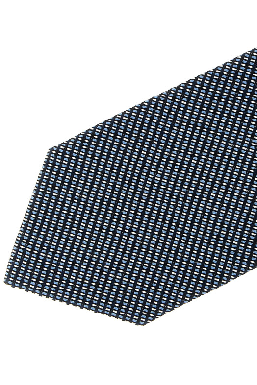 Жаккардовый шелковый галстук синего цвета BRIONI O61D00OE4334890