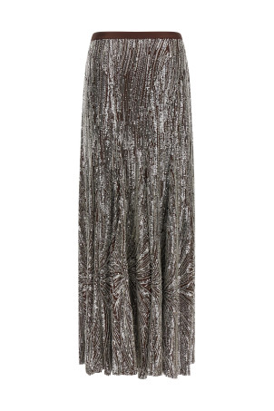Sequin and pearl skirt Brown