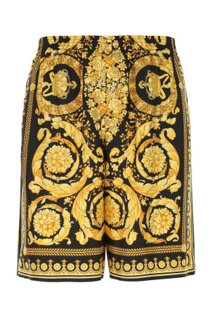Printed silk bermuda shorts VERSACE (10024761A03044)