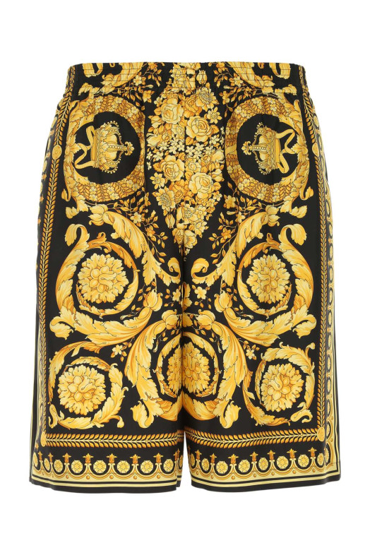 Printed silk bermuda shorts VERSACE (10024761A03044)