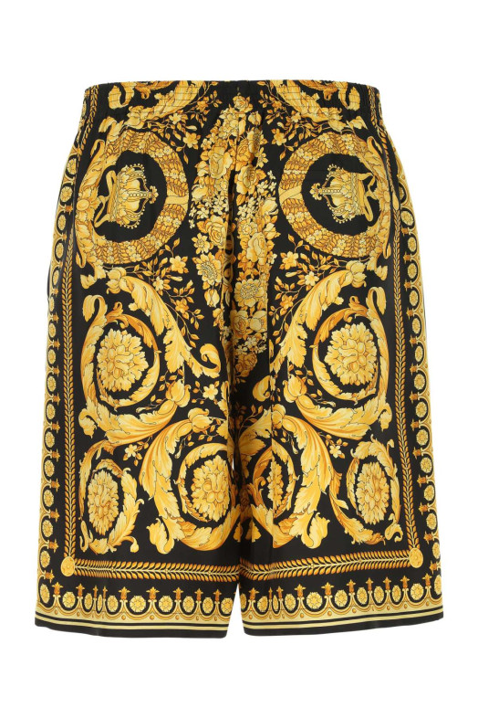 Printed silk bermuda shorts VERSACE (10024761A03044)