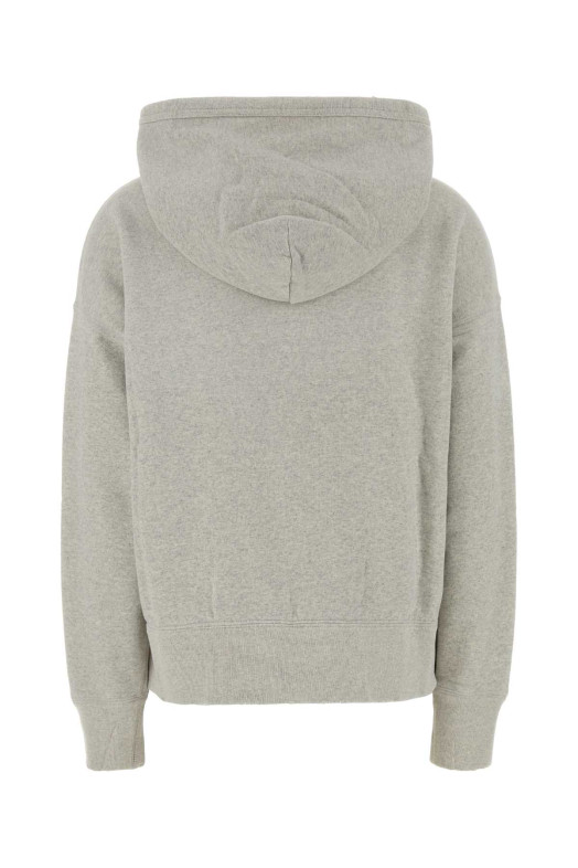Melange grey cotton oversize sweatshirt PRADA (134734SOOO6103)