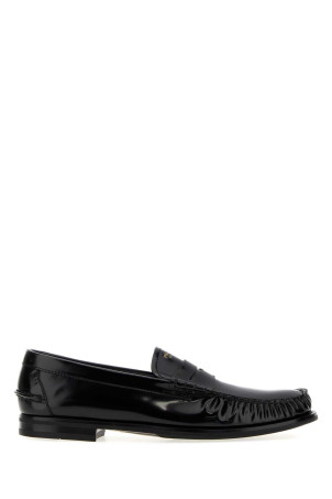 Black leather loafers Black PRADA (2DB239FX000055)