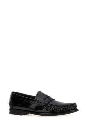 Black leather loafers Black PRADA (2DB239FX000055)