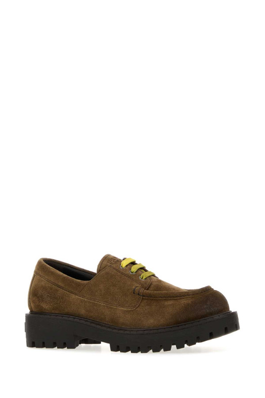 Коричневые замшевые лоферы PRADA (2EE416FG0010B2)