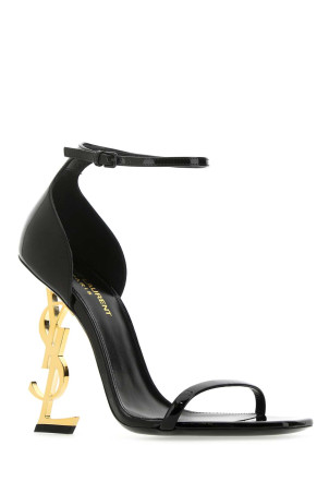 Black leather Opyum 110 sandals Black SAINT LAURENT (5576621TV1A)