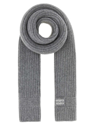 Grey wool blend scarf MIU MIU (5FS0482F8S)