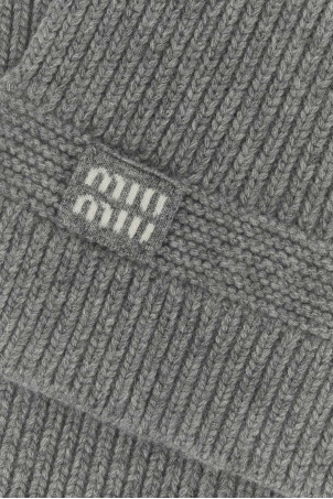 Grey wool blend scarf MIU MIU (5FS0482F8S)