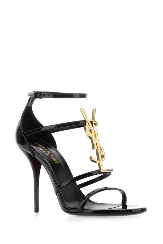 Black leather Cassandra sandals Black SAINT LAURENT (6301091TVKK)