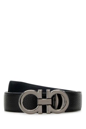 Black leather reversibile belt SALVATORE FERRAGAMO (679710687611)
