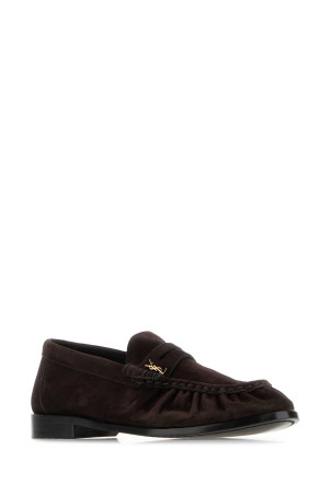 Dark brown suede Le Loafer loafers SAINT LAURENT (8189082W5AA)