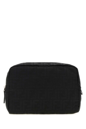 Embroidered fabric medium beauty case Black FENDI (8N0220B1J2)