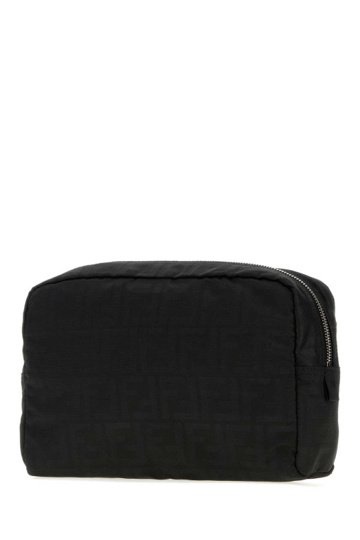 Embroidered fabric medium beauty case Black FENDI (8N0220B1J2)