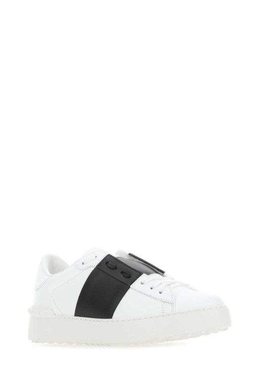 White leather Open sneakers with black band VALENTINO GARAVANI (8Y2S0830BLU)