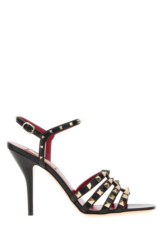 Черные кожаные сандалии Rockstud от VALENTINO GARAVANI (9W2S0PV5JDW)