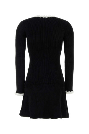 Black chenille mini dress Black SELF PORTRAIT (AW26099SB)