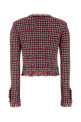 RED CHECK FRAYED KNIT JACKET Red SELF PORTRAIT (AW26146JR)