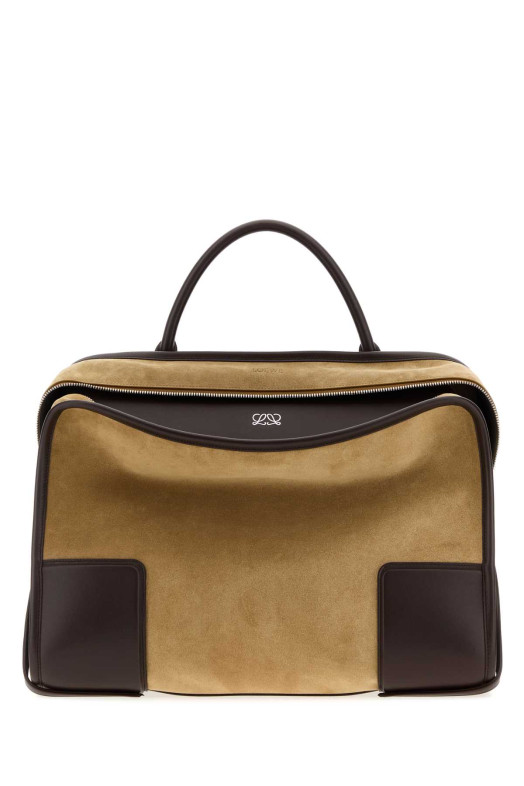 Two-tone suede and leather Amazona 180 XL shopping bag LOEWE (B039AZLX02)