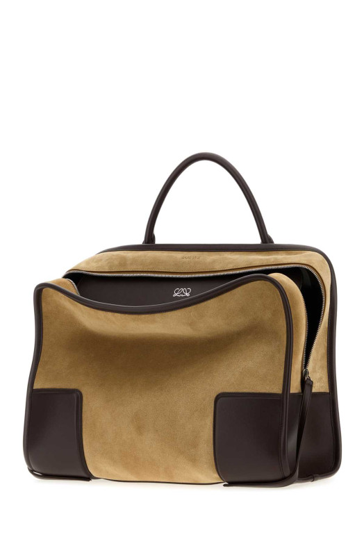 Two-tone suede and leather Amazona 180 XL shopping bag LOEWE (B039AZLX02)