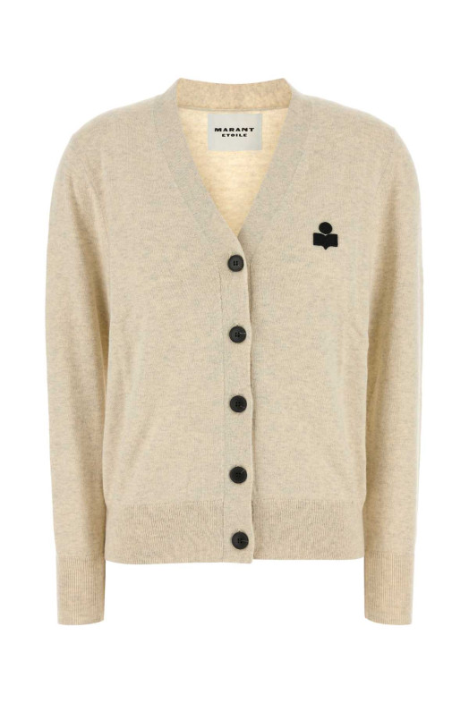 Melange cream cotton blend Karina cardigan ISABEL MARANT ETOILE (CA0104FAC1L17E)
